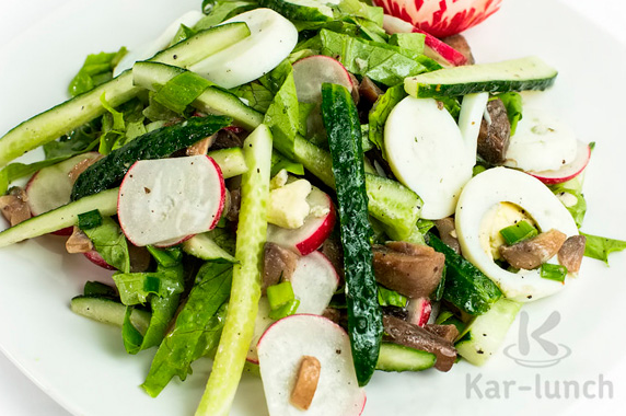 Кар ланч. Весенний салат Кофемания. Салат весенний от сени кухня. Kar-lunch.